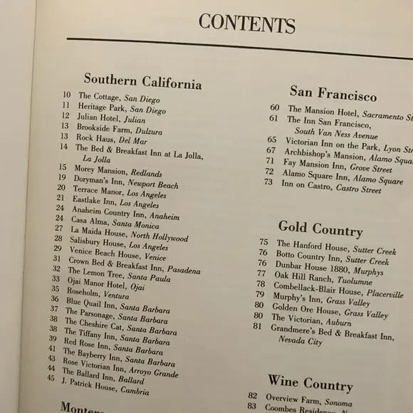 1986 West Coast Bed & Breakfast Guide: California, Oregon & Washington Vintage - Picture 5 of 11